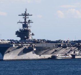 7+1 φωτό του «USS George H.W. Bush»: Το πυρηνοκίνητο αεροπλανοφόρο ποζάρει στο Φάληρο – Δείτε τις