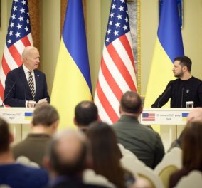 Ιστορική επίσκεψη Μπάιντεν στο Κίεβο - Νέα στρατιωτική βοήθεια 500 εκατ. δολάρια από ΗΠΑ σε Ουκρανία (φωτό - βίντεο)