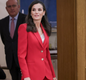 Βασίλισσα Λετίσια της Ισπανίας: Το πρωτότυπο κόκκινο κοστούμι για την fashionista Royal - top τάση της μόδας για την Άνοιξη 2023 