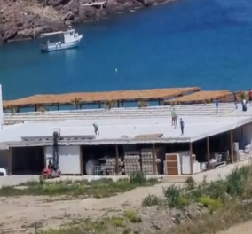 Μύκονος: Από τον Πάνορμο άρχισε το ξήλωμα των αυθαίρετων κατασκευών - Το beach bar με τα παράνομα 500 τετραγωνικά (βίντεο) - Κυρίως Φωτογραφία - Gallery - Video