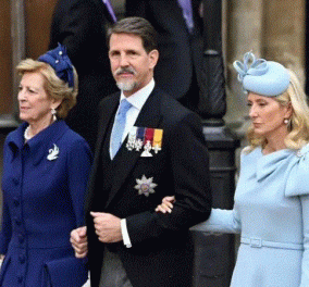 Στέψη Βασιλιά Καρόλου:  Θεά η Μαρί Σαντάλ με baby blue φόρεμα & απίθανο καπέλo - Τι επέλεξε η Άννα Μαρία (φωτό)