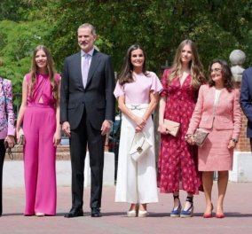 Όλα τα θηλυκά μέλη της βασιλικής οικογένειας της Ισπανίας στις αποχρώσεις του ροζ: Η Λετίσια, η πεθερά της, Βασίλισσα Σοφία, η διάδοχος Λεονόρ & η μικρή πριγκίπισσα Σοφία (φωτό) - Κυρίως Φωτογραφία - Gallery - Video