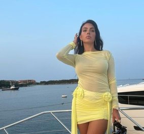 Georgina Rodríguez: Με την κίτρινη εμφάνιση του καλοκαιριού - Super mini & διαφάνειες για το top model κορίτσι του Ρονάλντο (φωτό)