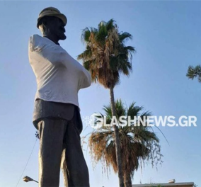 Χανιά: Φόρεσαν καπέλο και ρούχα στο άγαλμα του Ελευθέριου Βενιζέλου - Δείτε φωτογραφίες
