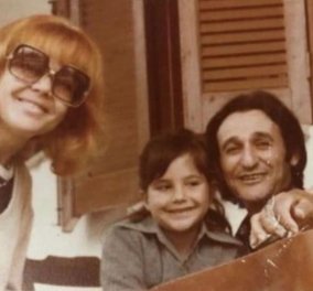 Family vintage pic: Ο Σωτήρης Μουστάκας με την σύζυγό του Μαρία Μπονέλου και την κόρη τους Αλεξία Μουστάκα - Κυρίως Φωτογραφία - Gallery - Video