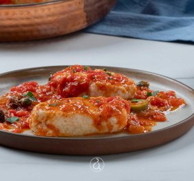  Αργυρώ Μπαρμπαρίγου: Μεσογειακός μπακαλιάρος με φρέσκια ντομάτα, ελιές και μυρωδικά -Έχει χαμηλά λιπαρά και ελάχιστες θερμίδες  - Κυρίως Φωτογραφία - Gallery - Video
