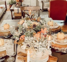Art de la table: Yπέροχες ιδέες διακόσμησης για το φθινοπωρινό τραπέζι - Βάλτε όμορφα λουλούδια & κεριά (φώτο)