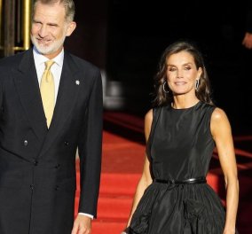 Βασίλισσα Λετίσια της Ισπανίας: Σικ με total black outfit στο πλευρό του Βασιλιά Φελίπε - Είδαν την όπερα "Μήδεια" στο Βασιλικό Θέατρο