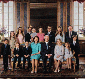 Νέα φωτό της Βασιλικής οικογένειας της Σουηδίας: 50 χρόνια Γουσταύος - οι παστέλ, γκρι, θαλασσί, vieux rose αποχρώσεις των κυριών (φωτό)
