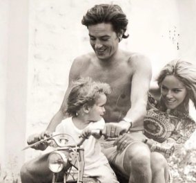 Φανταστική vintage φωτό: Ευτυχισμένοι ο Αλέν Ντελόν & η γυναίκα του Ναταλί με τον γιο της παιδάκι - Ο χρόνος τα άλλαξε όλα