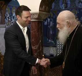 Ο Στέφανος Κασσελάκης συναντήθηκε με τον Αρχιεπίσκοπο Ιερώνυμο στην Αρχιεπισκοπή - Όλα όσα είπαν (βίντεο) - Κυρίως Φωτογραφία - Gallery - Video