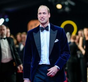 Με βελούδινο bleu nuit κοστούμι ο πρίγκιπας Γουίλιαμ πήγε και στο πάρτι των BAFTA χωρίς την πριγκίπισσα του και το διασκέδασε (φωτό-βίντεο) - Κυρίως Φωτογραφία - Gallery - Video