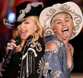 Μαντόνα και Μάιλι Σάιρους «βγάζουν γλώσσα» στο MTV και τραγουδούν μαζί σε ένα ντουέτο «φωτιά» (φωτό) - Κυρίως Φωτογραφία - Gallery - Video