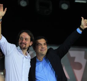 Μήνυμα στήριξης προς τον Αλέξη Τσίπρα από το ισπανικό Podemos: «Οι Έλληνες επιλέγουν για Πρωθυπουργό ανάμεσα στον Αλέξη & τη Μέρκελ! - Κυρίως Φωτογραφία - Gallery - Video