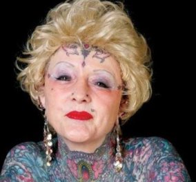 Έφυγε στα 77 της η Isobel Varley - Η ''σούπερ γιαγιά'' με το ρεκόρ Γκίνες για τα περισσότερα tattoo σε... συνταξιούχο! - Κυρίως Φωτογραφία - Gallery - Video