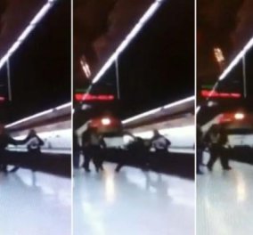 Απίστευτο βίντεο: 'Εσπρωξαν αστυνομικό στις γραμμές του τρένου! - Κυρίως Φωτογραφία - Gallery - Video
