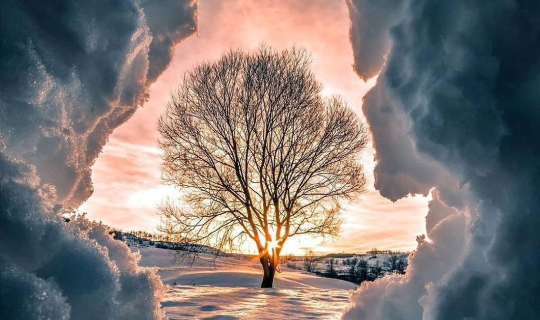 Φωτό ημέρας: Ένα πανέμορφο χιονισμένο τοπίο – Η μαγεία της φύσης/ Photo: Instagram - @alexandrujitaru1992