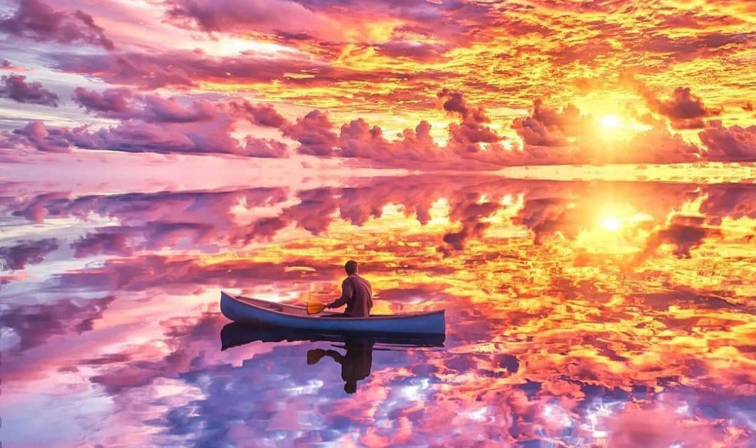 Μαγική βόλτα με βάρκα - Σε ροζ, μωβ, γαλάζιους τόνους η θάλασσα και ο ουρανός @art_siroj 
