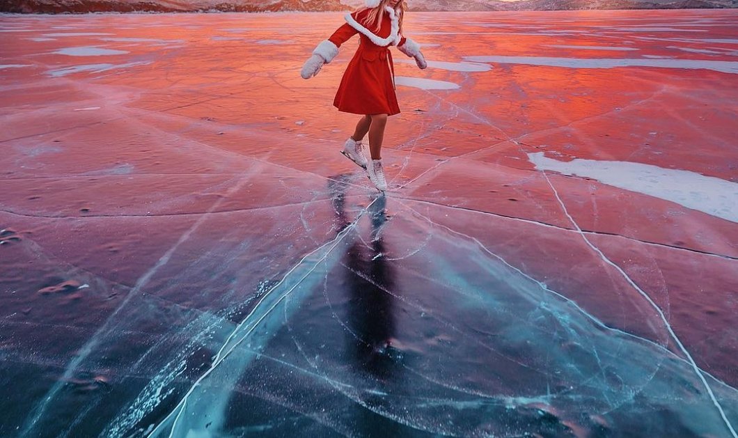 Φωτό ημέρας το μοναδικό κλικ με την αρμονία των χρωμάτων - Η  χορεύτρια του πάγου @hobopeeba