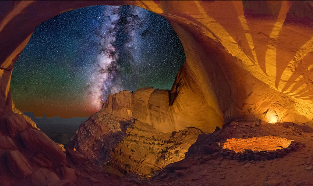 Μια εκπληκτική φωτογραφία του Γαλαξία μας, που βρίσκεται στο Εθνικό Πάρκο της Γιούτα - Picture: WAYNE PINKSTON / CATERS NEWS  
