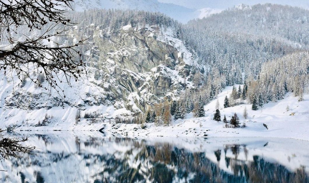 Φωτό ημέρας: Μια κρύα & χειμωνική μέρα από την Ελβετία/ Photo: Instagram - @katerinakatopis