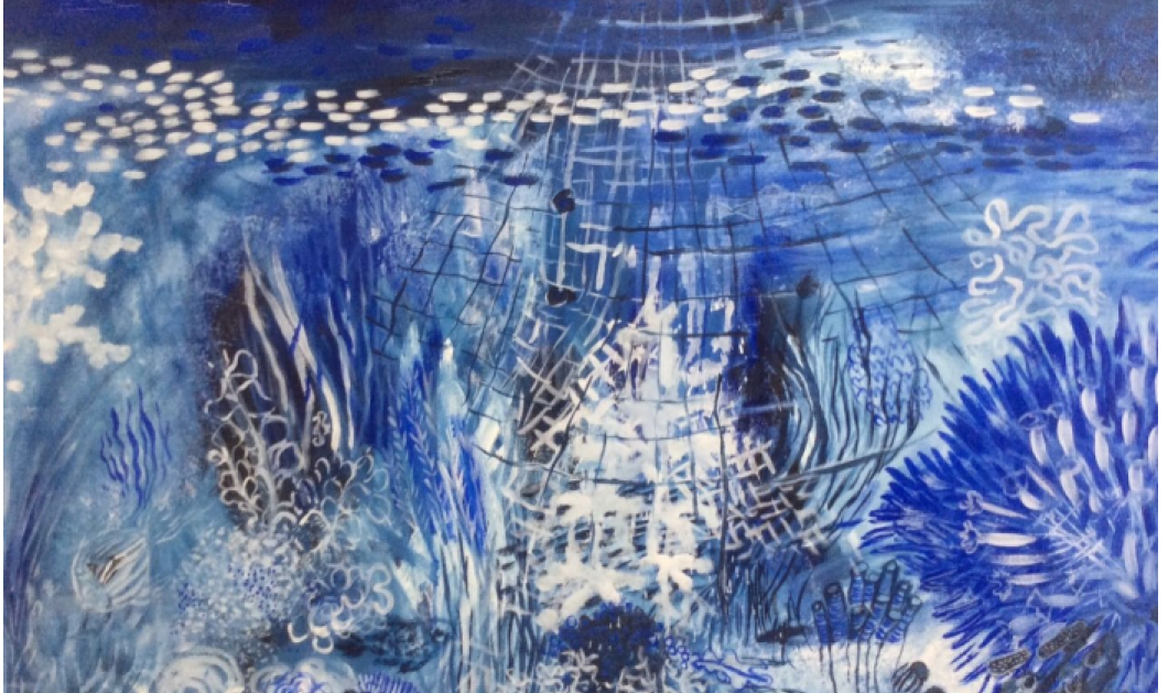 ....Que de bleu/...Just blue: Δημιουργία της ζωγράφου Βάσως Τρίγκα - Βλαχάκη, από την έκθεση της στο Παρίσι ''Invités par le bleu'' (21-29/5)
