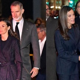 Βασίλισσα Λετίσια: Πλάι στον σύζυγο της, Φελίπε με σούπερ σικ ριγέ κοστούμι Hugo Boss & διαχρονικά μοκασίνια (φωτό)